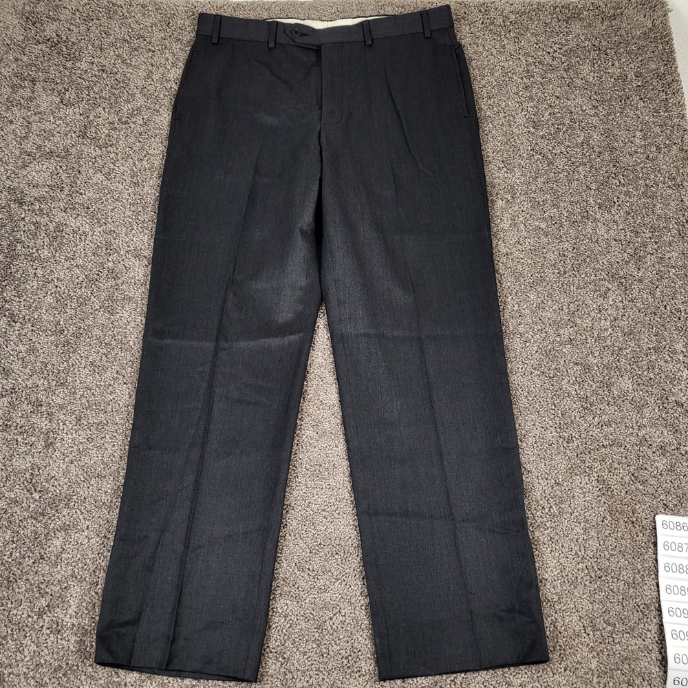 Brooks Brothers 346 Dress Pants Mens 37x32‎ Gray Good Wool Madison Fit Trousers